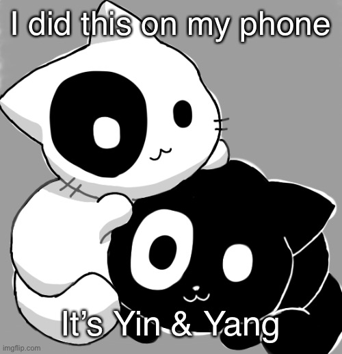 I did this on my phone; It’s Yin & Yang | made w/ Imgflip meme maker