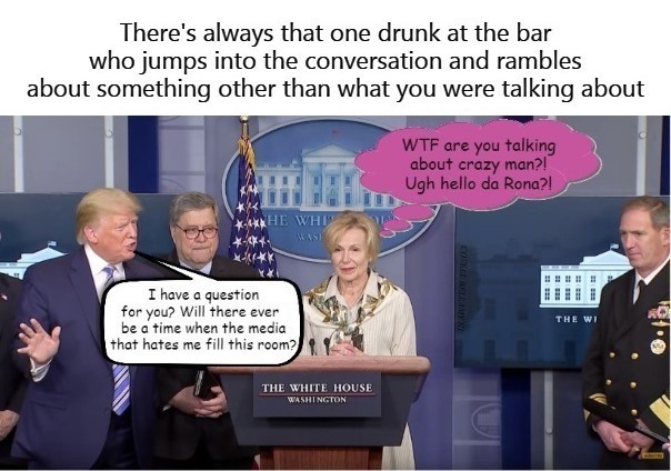 High Quality Trump COVID 19 Briefing Press Hates Me Blank Meme Template