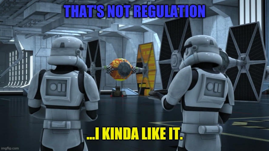 THAT'S NOT REGULATION; ...I KINDA LIKE IT. | made w/ Imgflip meme maker