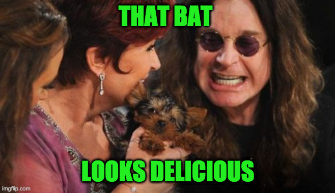 Selfish Ozzy Meme | THAT BAT LOOKS DELICIOUS | image tagged in memes,selfish ozzy | made w/ Imgflip meme maker