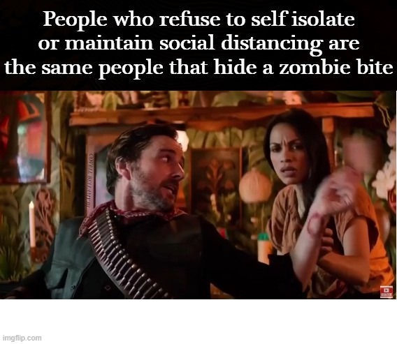 People That Ignores Coronavirus Safety Ignore Zombie Bite | image tagged in people that ignores coronavirus safety ignore zombie bite | made w/ Imgflip meme maker
