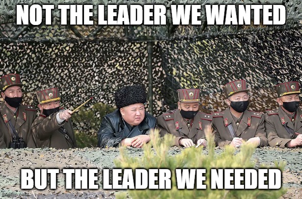North Korea | NOT THE LEADER WE WANTED; BUT THE LEADER WE NEEDED | image tagged in covid-19,coronavirus,lockdown,north korea,pandemic,jokes | made w/ Imgflip meme maker