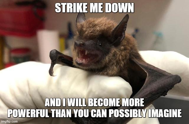 STRIKE ME DOWN AND I WILL BECOME MORE POWERFUL THAN YOU CAN POSSIBLY IMAGINE | made w/ Imgflip meme maker