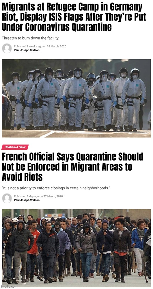 So many things wrong with this!!! Hopefully this way they'll thin out the heard a bit.. | image tagged in coronavirus,france,germany,refugees,isis,religion of peace | made w/ Imgflip meme maker