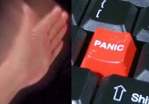 High Quality Panic Button Blank Meme Template