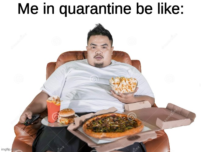 Quarantine | Me in quarantine be like: | image tagged in food,coronavirus | made w/ Imgflip meme maker