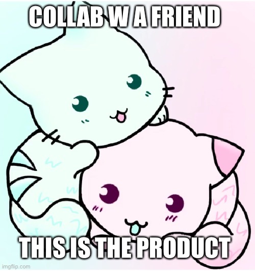 COLLAB W A FRIEND; THIS IS THE PRODUCT | made w/ Imgflip meme maker