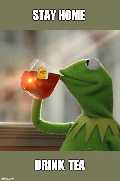 But That's None Of My Business | STAY HOME; DRINK  TEA | image tagged in memes,but thats none of my business,kermit the frog | made w/ Imgflip meme maker
