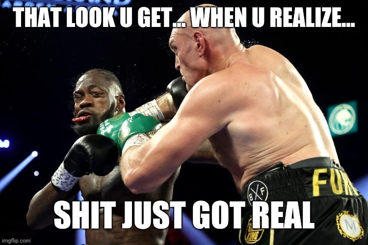 Deontay wilder, tyson fury. That look you get - Imgflip