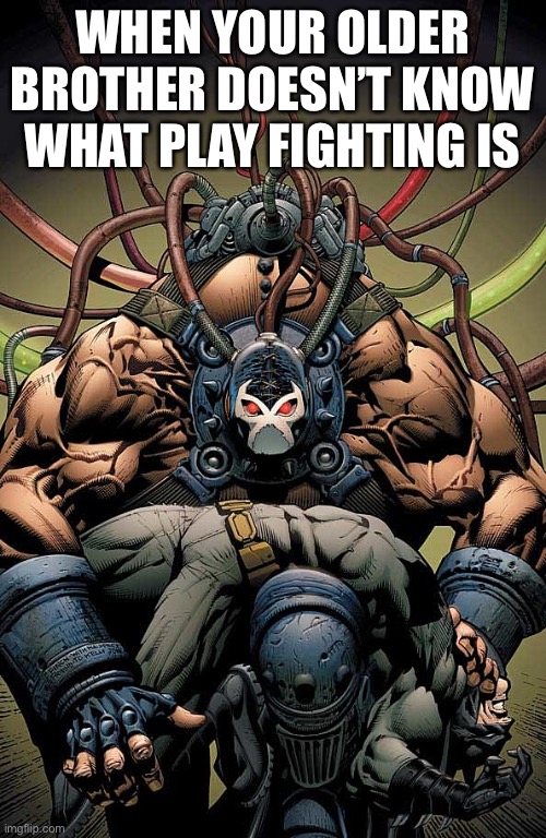 WHEN YOUR OLDER BROTHER DOESN’T KNOW WHAT PLAY FIGHTING IS | made w/ Imgflip meme maker