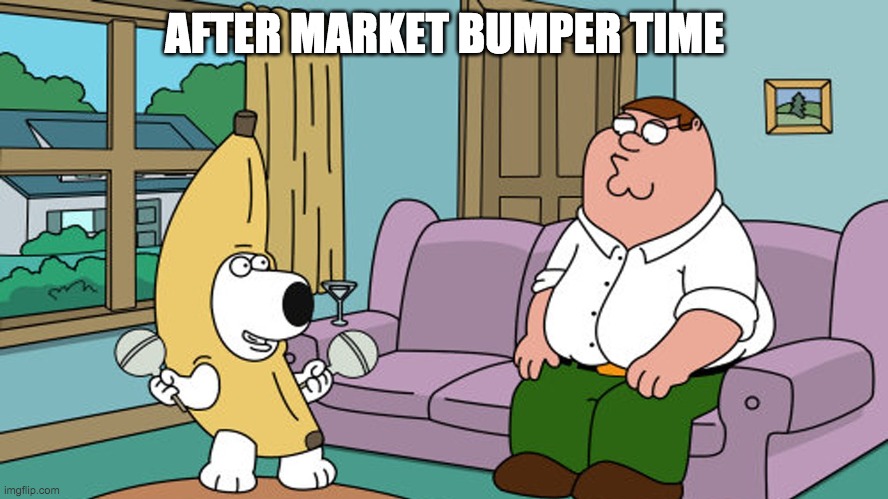 Peanut Butter Jelly Time | AFTER MARKET BUMPER TIME | image tagged in peanut butter jelly time | made w/ Imgflip meme maker