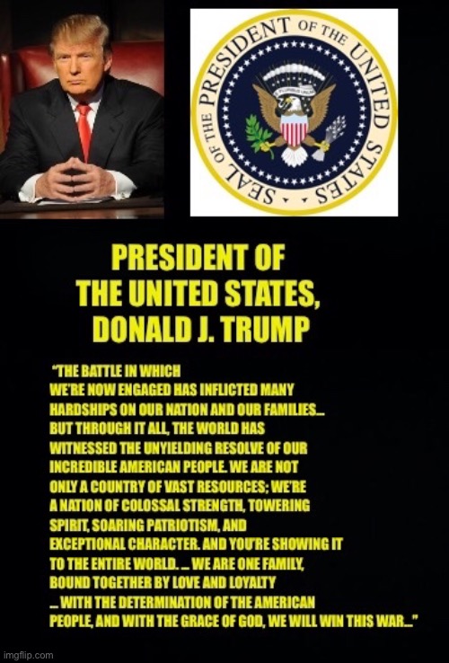 Encouraging words from President Trump... | image tagged in trump encourages,Conservative | made w/ Imgflip meme maker