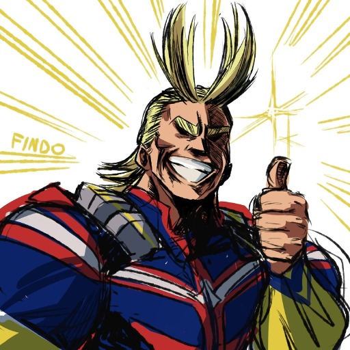 High Quality All Might thumbs up Blank Meme Template