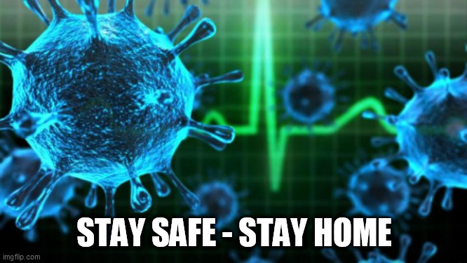 COVID | STAY SAFE - STAY HOME | image tagged in covid | made w/ Imgflip meme maker