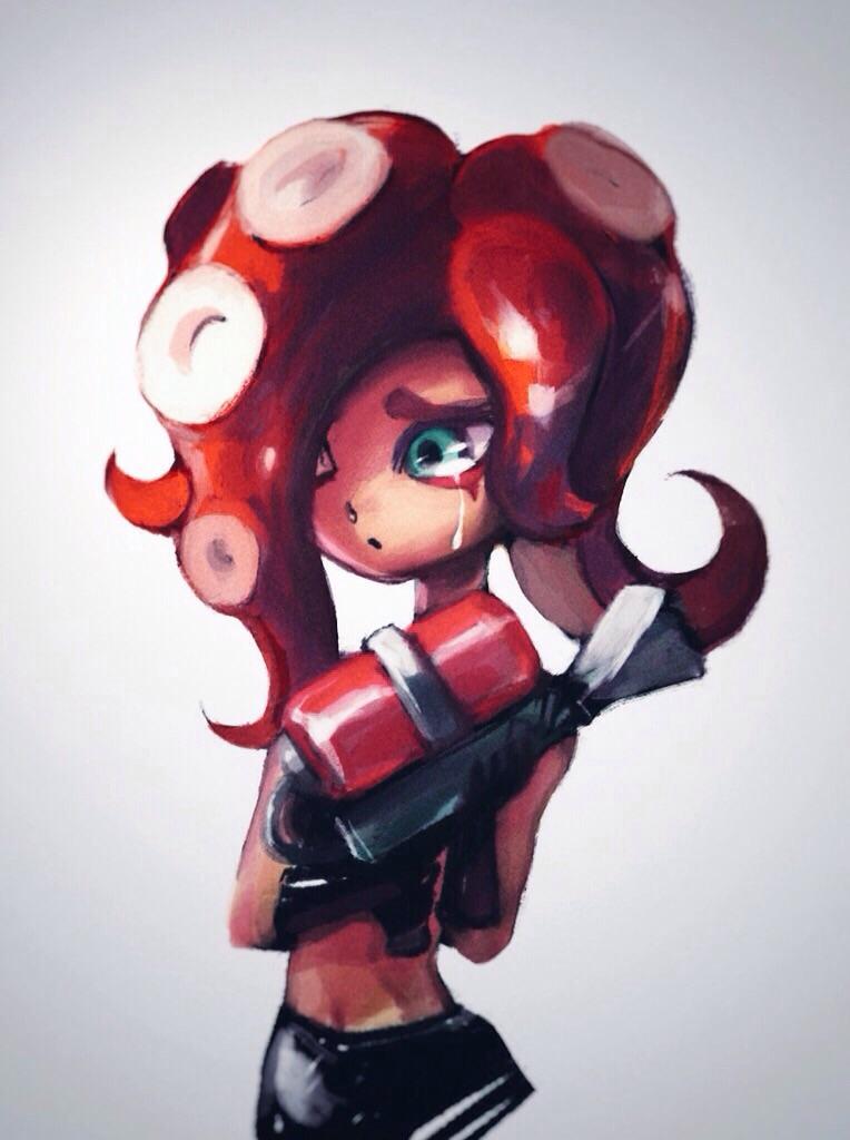 Crying Octoling Blank Meme Template