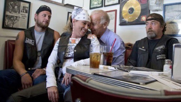 Biden and the Bikers Blank Meme Template