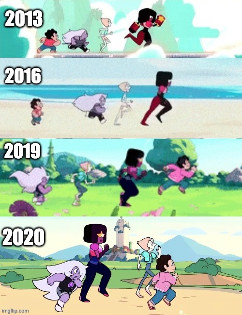 I still can't believe it's over... Farewell, Steven Universe | 2013; 2016; 2019; 2020 | made w/ Imgflip meme maker