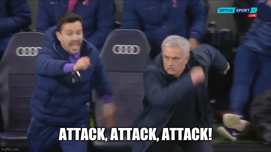 ATTAAAAAAAAAAAAACCKK | ATTACK, ATTACK, ATTACK! | image tagged in mourinho running,memes,attack,football,soccer,funny | made w/ Imgflip meme maker