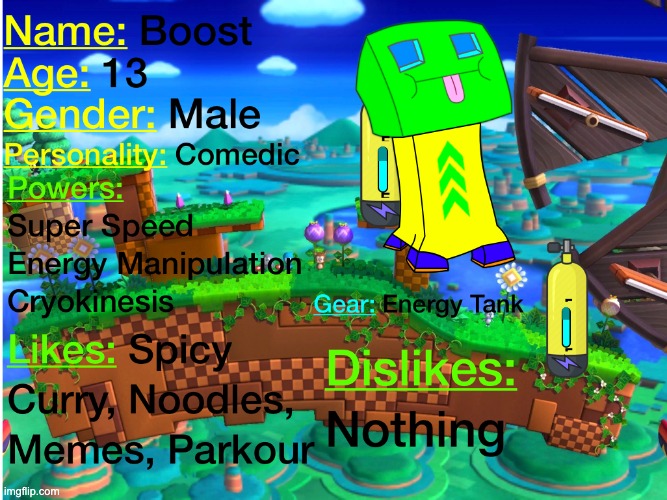 Boost's Bio | made w/ Imgflip meme maker