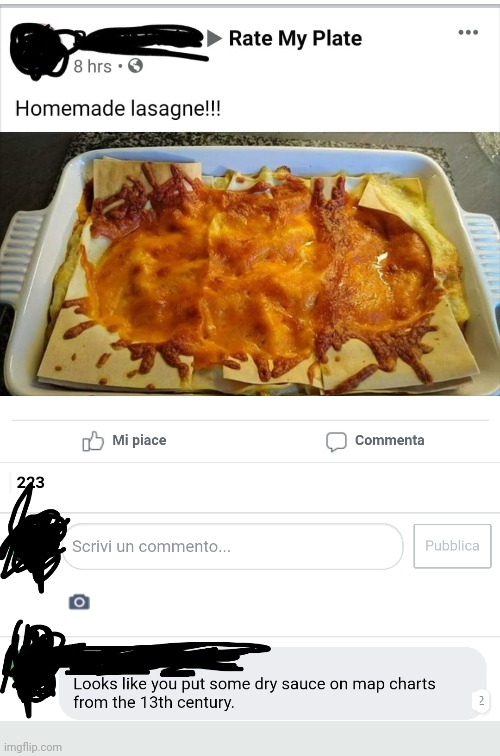 You simply can't do that to an innocent lasagna. | image tagged in italian food | made w/ Imgflip meme maker