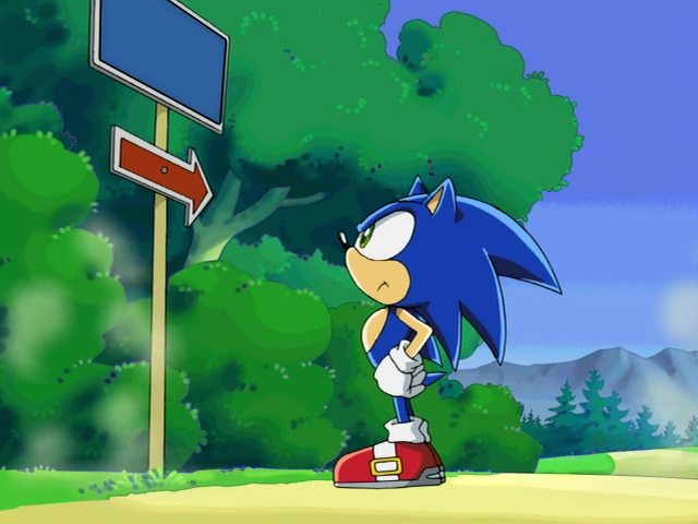 High Quality Sonic Signpost Blank Meme Template