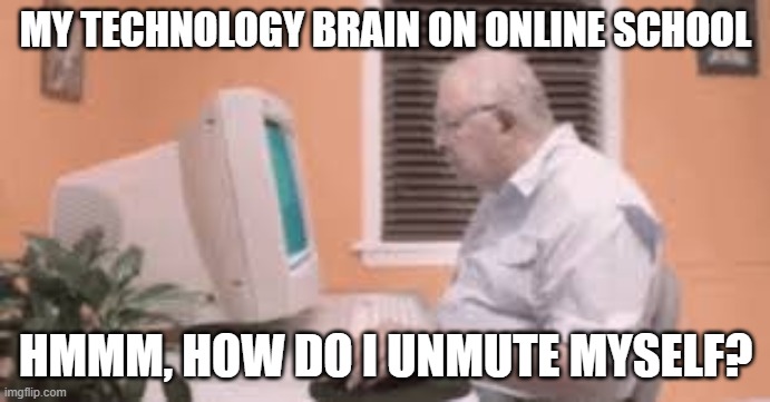 MY TECHNOLOGY BRAIN ON ONLINE SCHOOL; HMMM, HOW DO I UNMUTE MYSELF? | image tagged in virus,school,technology | made w/ Imgflip meme maker