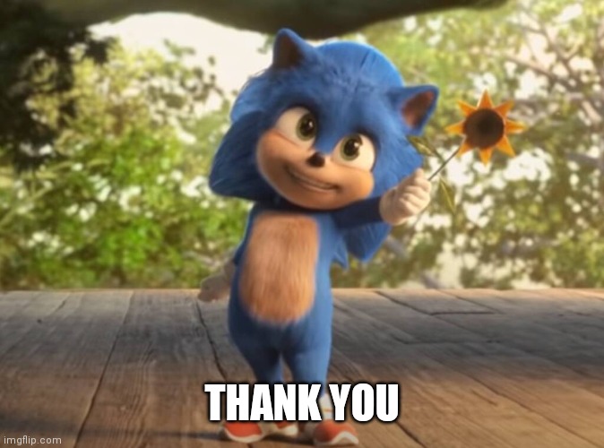 Baby Sonic | THANK YOU | image tagged in baby sonic | made w/ Imgflip meme maker