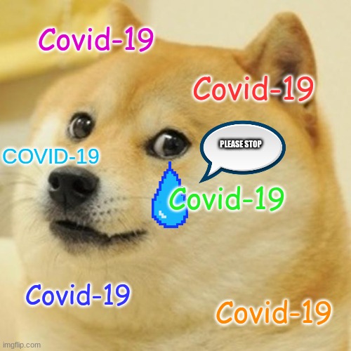 Doge Meme | Covid-19; Covid-19; COVID-19; PLEASE STOP; Covid-19; Covid-19; Covid-19 | image tagged in memes,doge | made w/ Imgflip meme maker