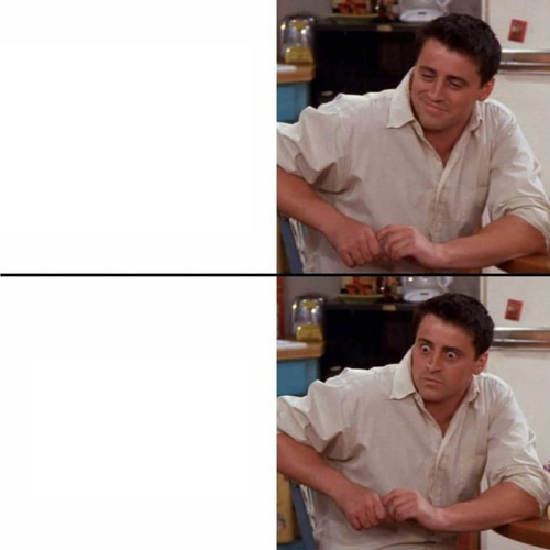 High Quality Joey Shocked Blank Meme Template