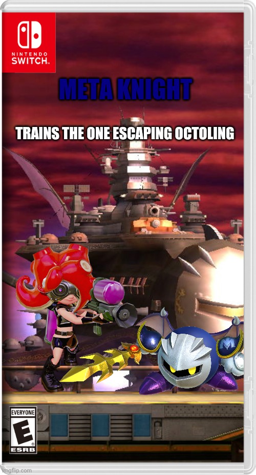 Darth Vader didn't know about the one that got away | META KNIGHT; TRAINS THE ONE ESCAPING OCTOLING | image tagged in meta knight,octoling,splatoon,kirby,memes | made w/ Imgflip meme maker