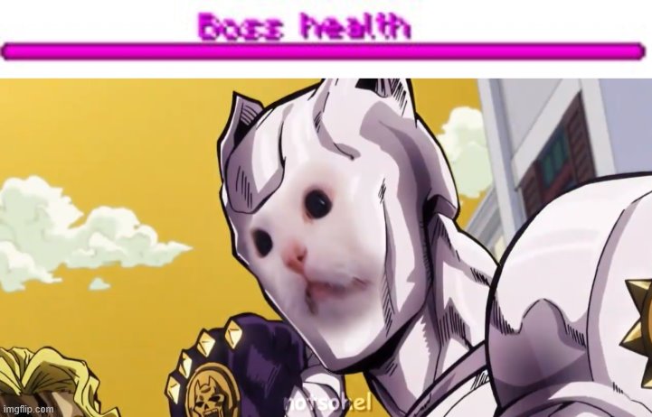 image tagged in jojo's bizarre adventure,jojo,jojo meme,killer queen,kitty queen,boss battle | made w/ Imgflip meme maker