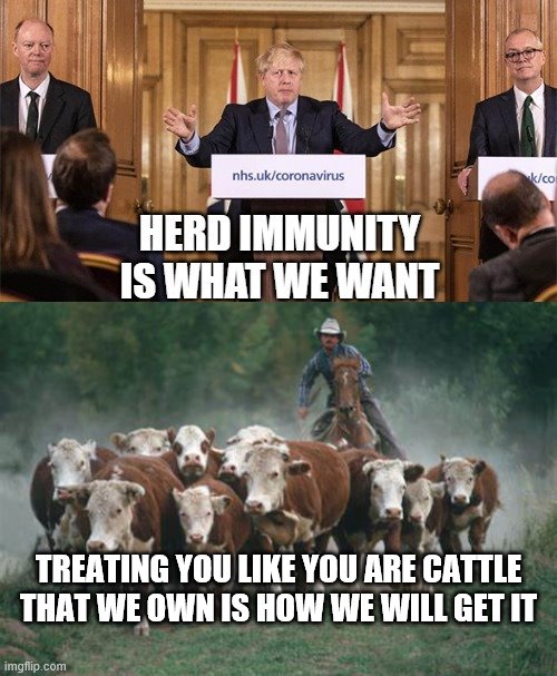 Herd immunity | TREATING YOU LIKE YOU ARE CATTLE THAT WE OWN IS HOW WE WILL GET IT | image tagged in new world order lockdown | made w/ Imgflip meme maker