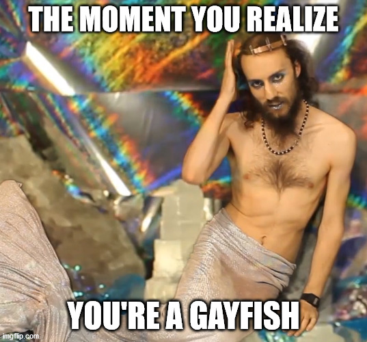 THE MOMENT YOU REALIZE; YOU'RE A GAYFISH | image tagged in south park gay fish,south park,gay fish | made w/ Imgflip meme maker
