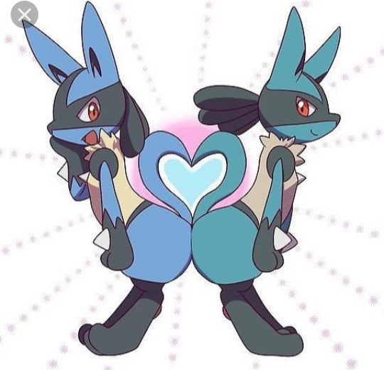 lucario in love Blank Meme Template