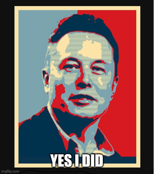 Elon Musk: "Yes I did." | YES I DID | image tagged in elon musk yes i did | made w/ Imgflip meme maker