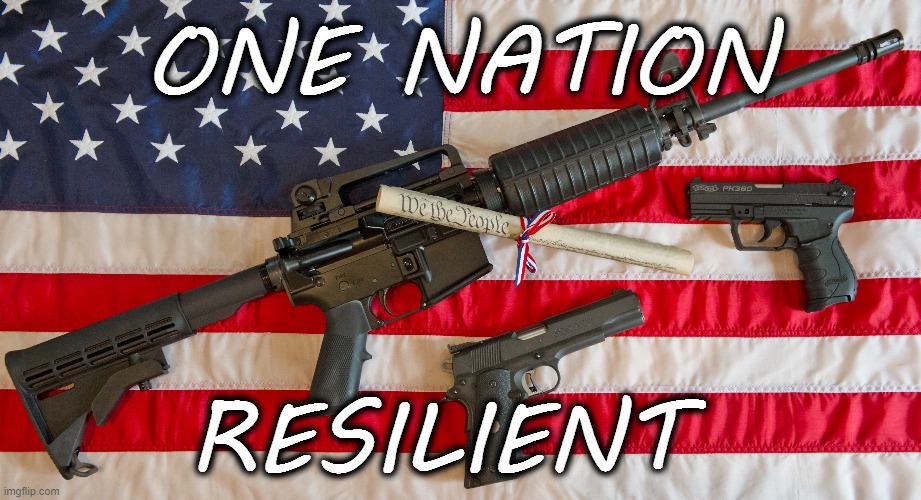 ONE NATION; RESILIENT | image tagged in united,god bless america,america,american flag,strong,donald trump | made w/ Imgflip meme maker