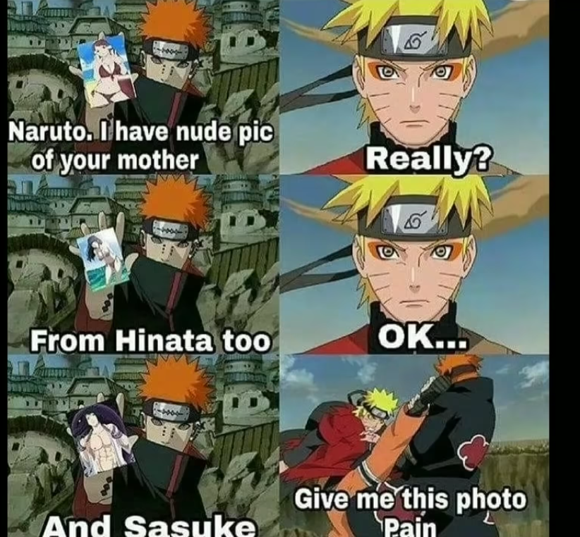 how Naruto and pains fight truly started Blank Meme Template