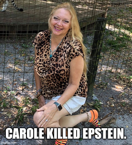 CAROLE KILLED EPSTEIN. | image tagged in epstein | made w/ Imgflip meme maker