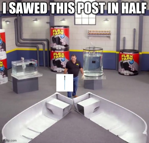 I sawed this boat in half | I SAWED THIS POST IN HALF | image tagged in i sawed this boat in half | made w/ Imgflip meme maker