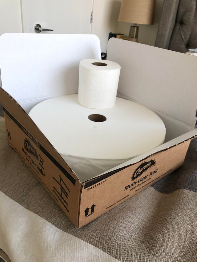 Big roll of toilet paper Blank Meme Template