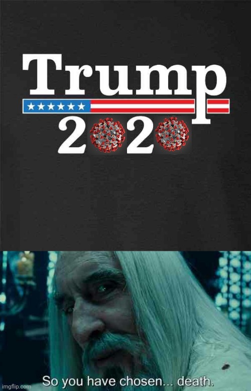 image tagged in trump 2020,so you have chosen death | made w/ Imgflip meme maker