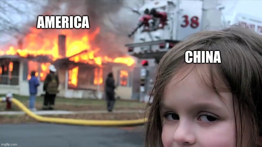 AMERICA; CHINA | image tagged in china,america,coronavirus | made w/ Imgflip meme maker