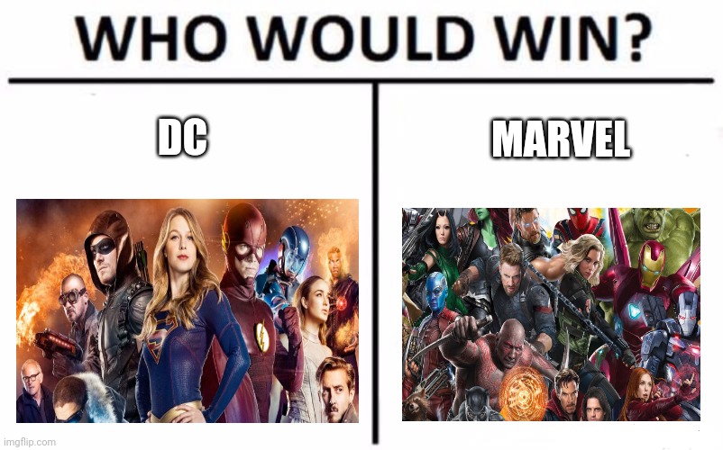 Who Would Win? Meme | DC; MARVEL | image tagged in memes,who would win | made w/ Imgflip meme maker