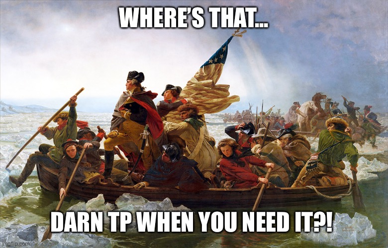 george washington | WHERE’S THAT... DARN TP WHEN YOU NEED IT?! | image tagged in george washington | made w/ Imgflip meme maker