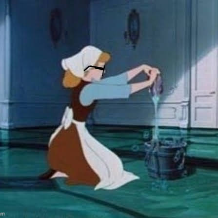 Hipster Cinderella Cleaning Blank Meme Template