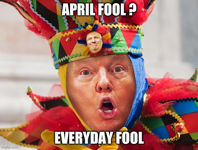 Trump Jester | APRIL FOOL ? EVERYDAY FOOL | image tagged in trump jester | made w/ Imgflip meme maker