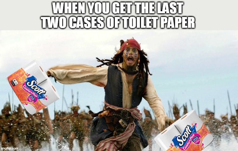 When You Get the Last Two Cases of Toilet Paper | WHEN YOU GET THE LAST TWO CASES OF TOILET PAPER | image tagged in coronavirus,corona virus,corona,covid-19,memes | made w/ Imgflip meme maker