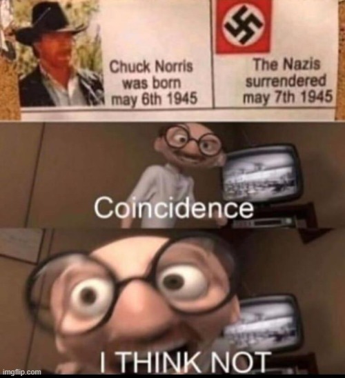 image tagged in chuck norris,nazi,world war 2,the incredibles,illuminati confirmed | made w/ Imgflip meme maker