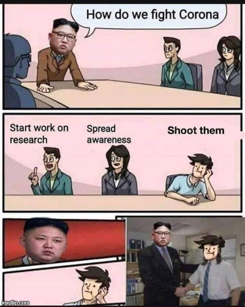How Do We Fight Corona Virus In North Korea? | image tagged in north korea,kim jung un | made w/ Imgflip meme maker
