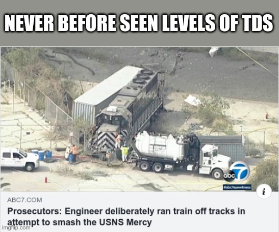 Attacking a hospital ship is a new low | NEVER BEFORE SEEN LEVELS OF TDS | image tagged in coronavirus | made w/ Imgflip meme maker